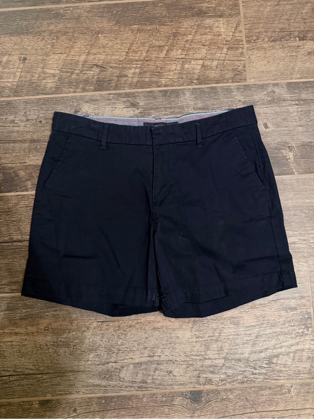 Tommy Hilfiger Women's Dark Navy Flat Front Chino Shorts